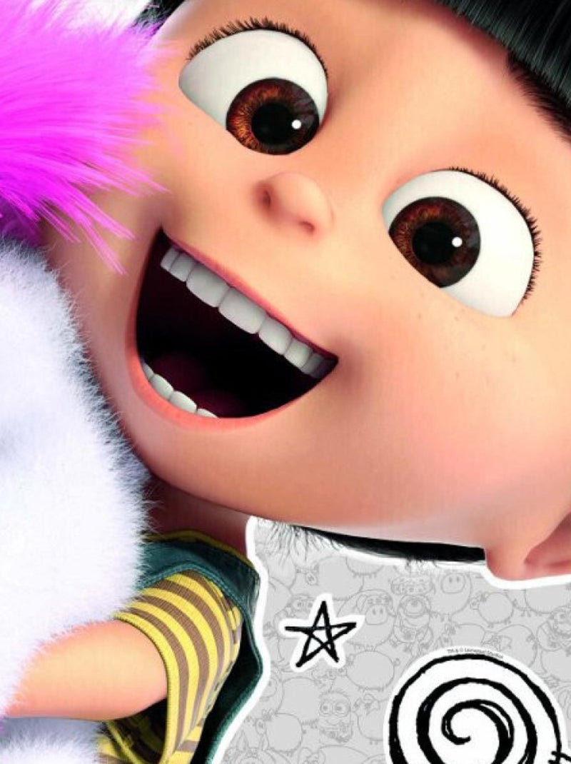 Sticker Geant Agnes Licorne Les Minions Blanc - Kiabi