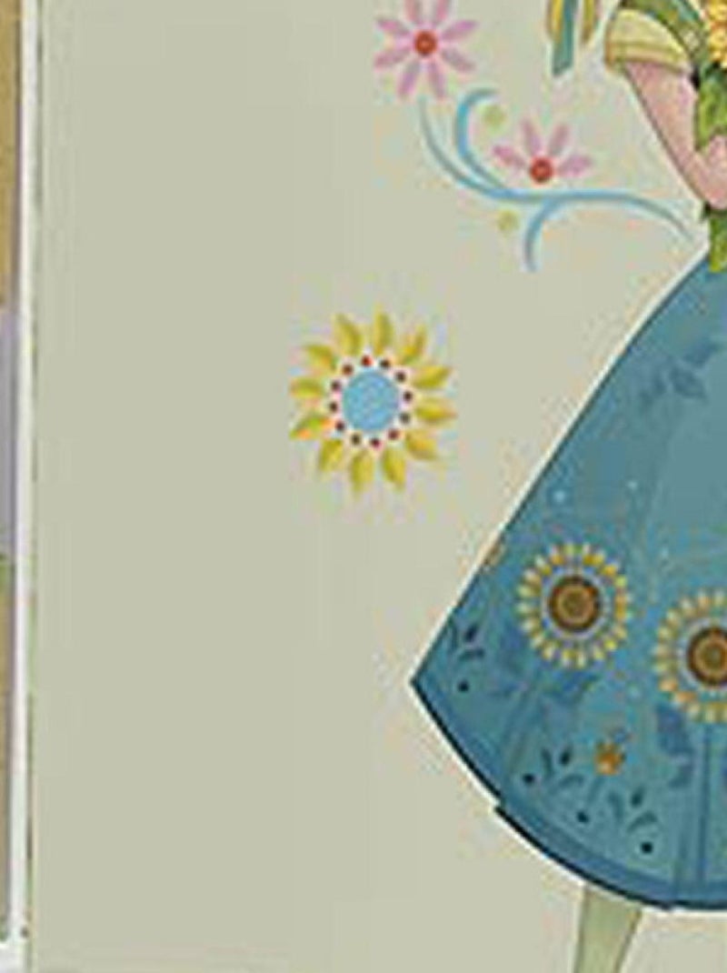 Sticker géant Anna Fever Reine des Neiges Disney Blanc Violet Gris - Kiabi