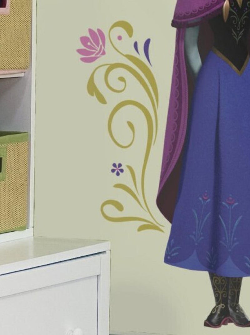 Sticker géant Anna La Reine des Neiges Disney Frozen Blanc Violet Gris - Kiabi