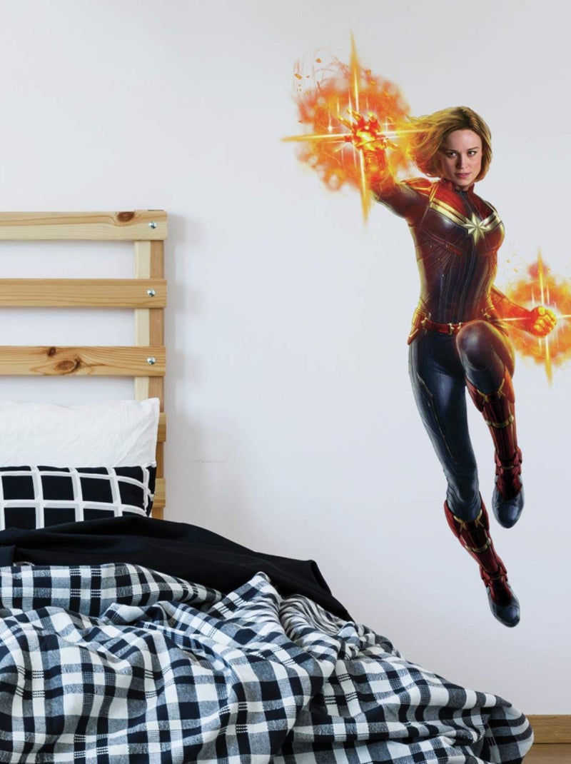 Sticker Geant Avengers Captain Marvel H 115 CM Multicolore - Kiabi