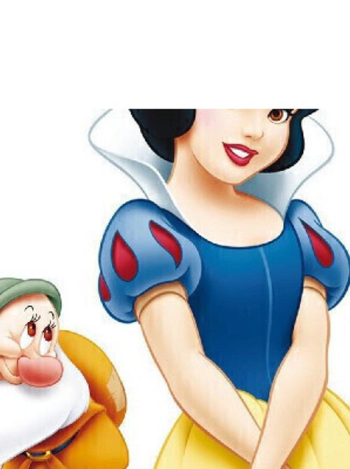 Sticker géant Blanche Neige et 7 Nains Princesse Disney 65x85cm - Kiabi
