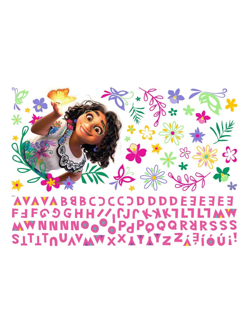 Sticker Géant Disney Encanto Mirabel et alphabet pour tête de lit repositionnable 91 x 43 cm Multicolore - Kiabi