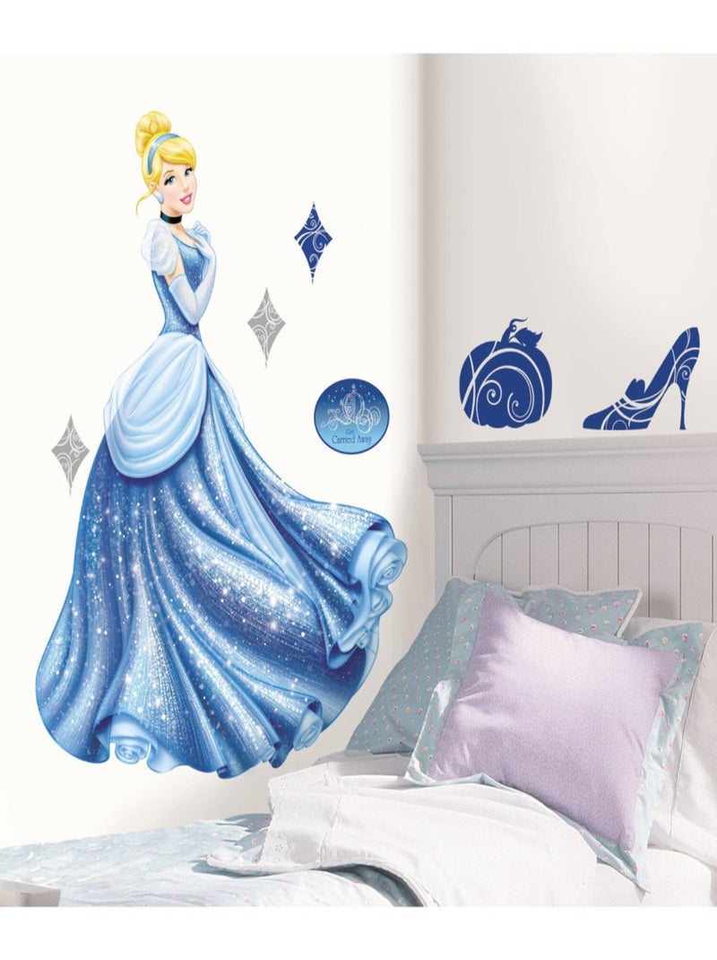 Sticker géant Glamour Princesse Cendrillon Disney Multicolore - Kiabi