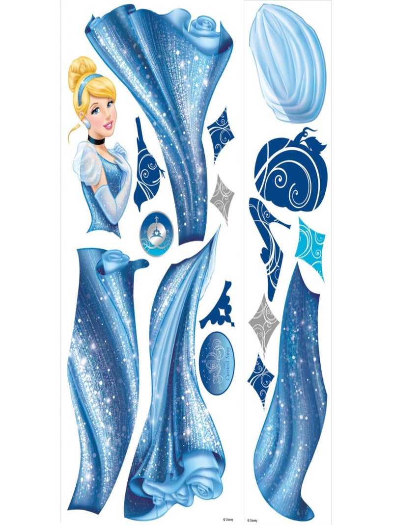 Sticker géant Glamour Princesse Cendrillon Disney Multicolore - Kiabi