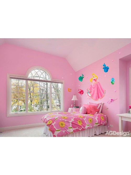 Sticker géant la Belle au Bois Dormant & les 3 fées Disney - Kiabi