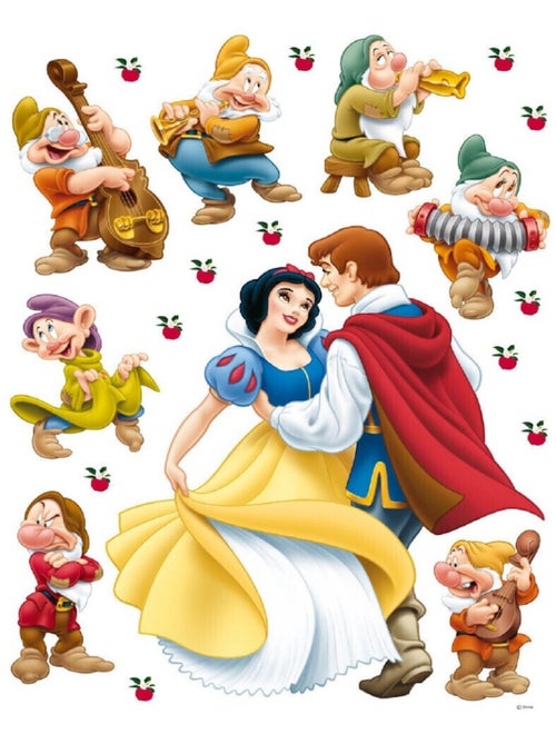 Sticker géant Princesse Blanche Neige et Prince Charmant Disney - Kiabi