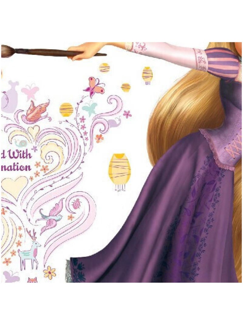 Sticker géant Princesse Raiponce pinceau Disney Multicolore - Kiabi