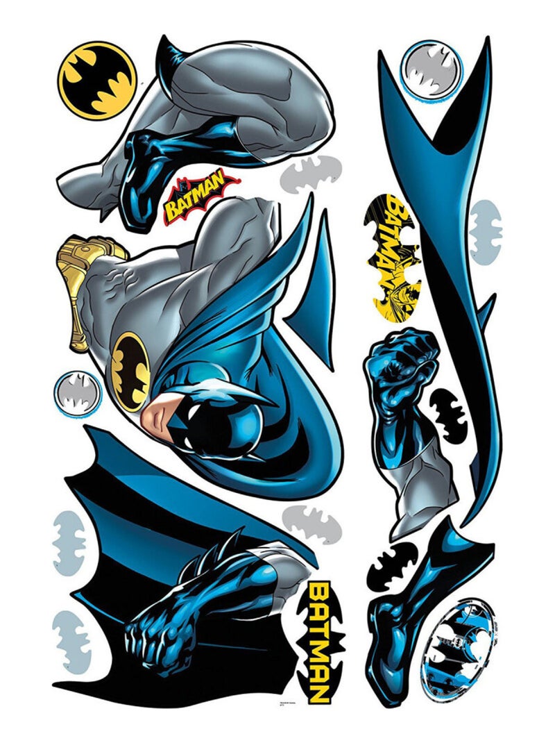 Sticker géant repositionnable Batman DC Comics 68,6CM X 101,6CM Multicolore - Kiabi