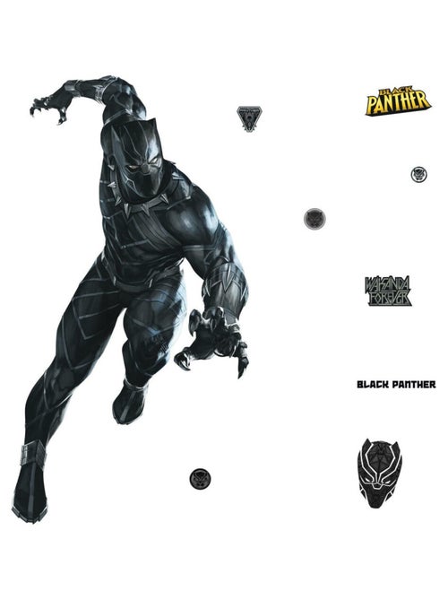 Sticker géant repositionnable Black Panther MARVEL Disney- 121,2 cm x 77,7 cm - Kiabi