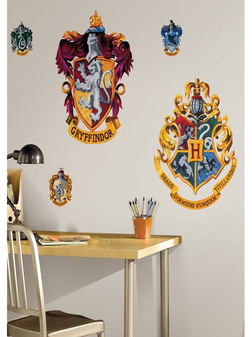 Sticker geant repositionnable Blasons Griffondor et Poudlard Harry Potter 45,7CM X 101,6CM - Kiabi