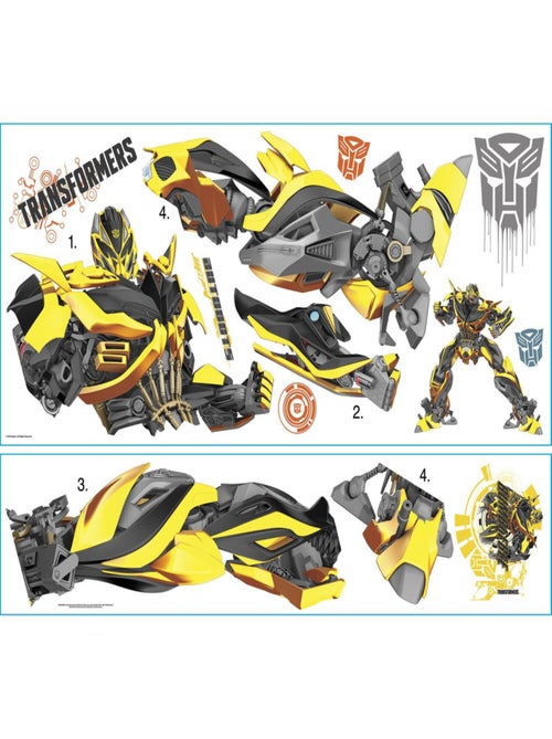 Sticker geant repositionnable Bumblebee Transformers 68,6CM X 101,6CM - Kiabi