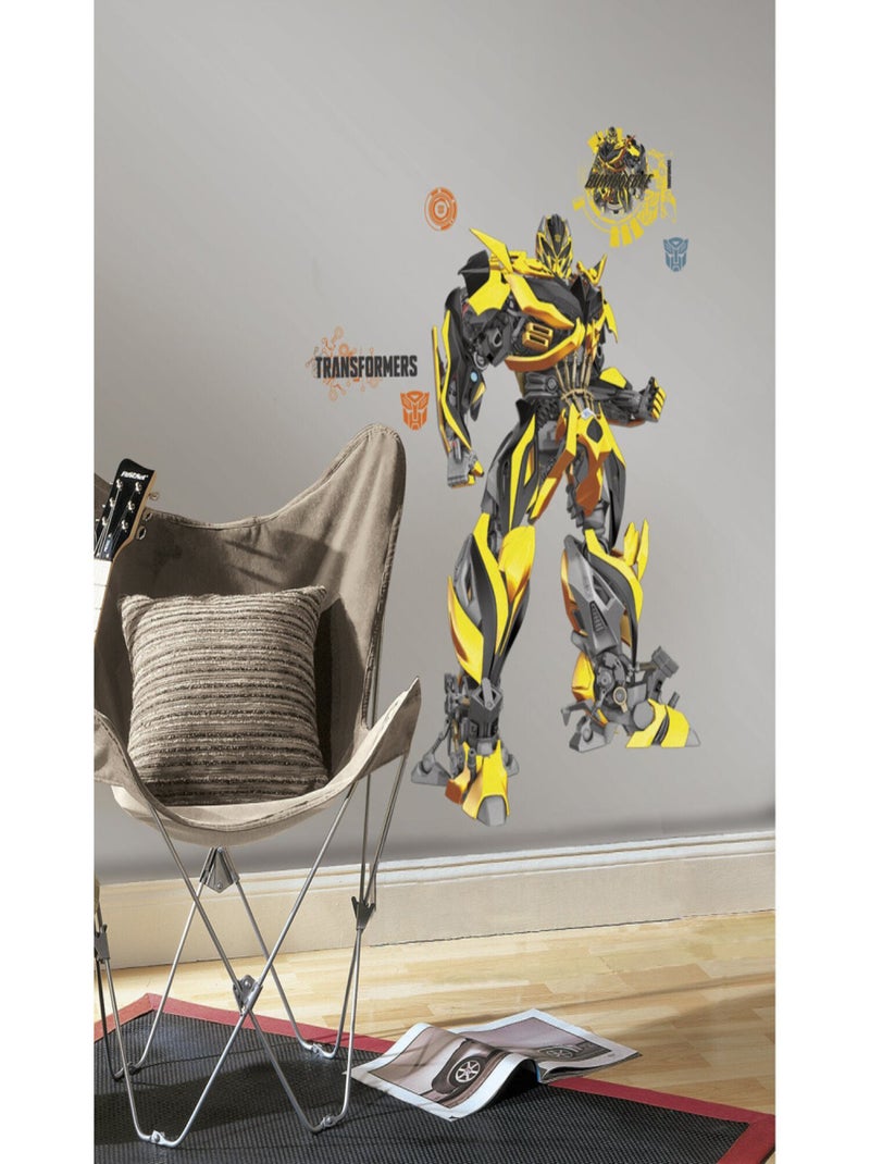 Sticker geant repositionnable Bumblebee Transformers 68,6CM X 101,6CM Multicolore - Kiabi