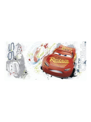 Sticker géant repositionnable Cars avec Flash McQueen de Disney 92,7CM X 43,8CM