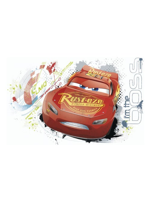 Sticker géant repositionnable Cars avec Flash McQueen de Disney 92,7CM X 43,8CM - Kiabi