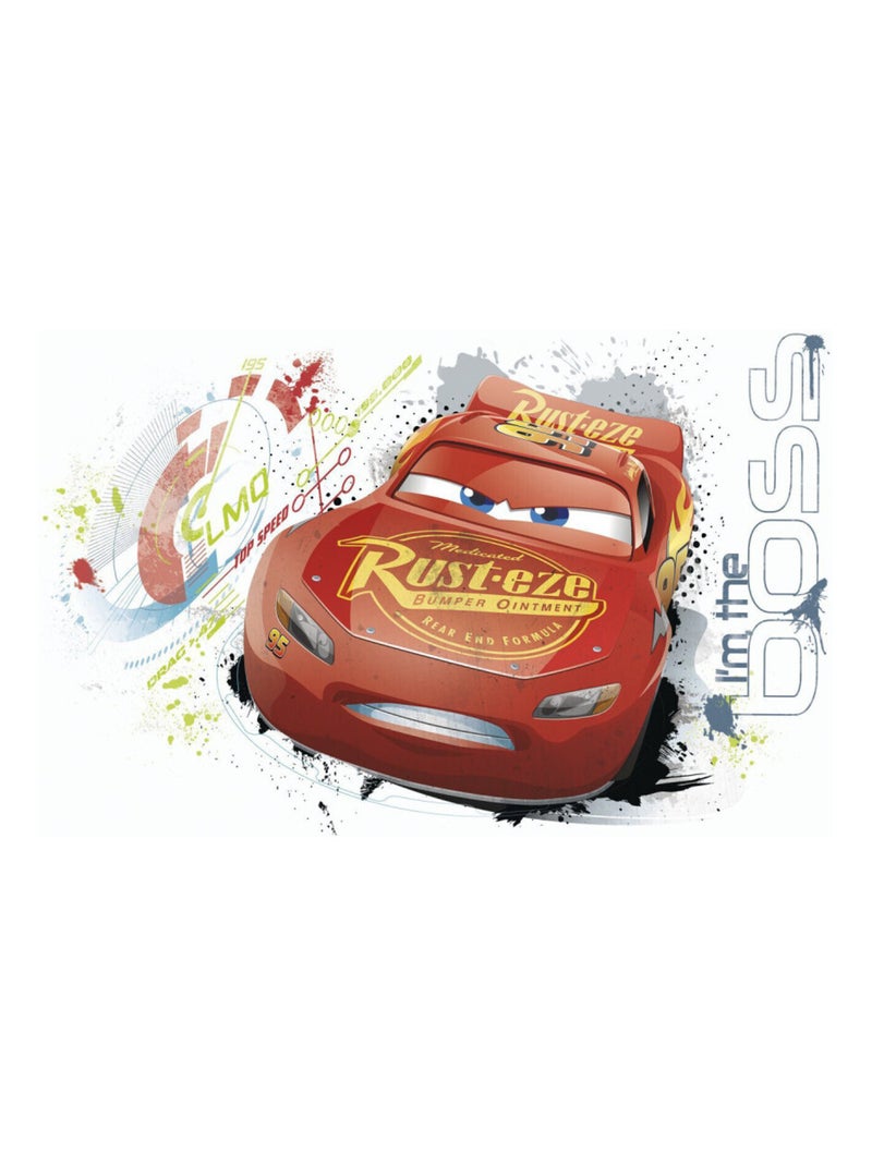 Sticker géant repositionnable Cars avec Flash McQueen de Disney 92,7CM X 43,8CM Multicolore - Kiabi