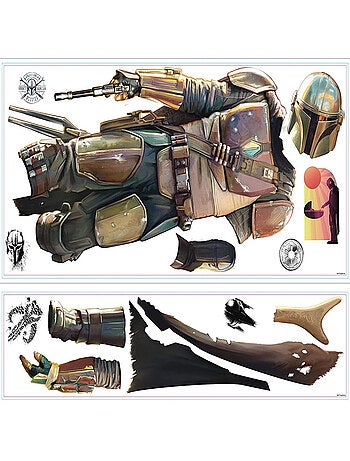 Sticker Géant repositionnable Din Djarin Mandalorian Disney 101 CM X 58 CM