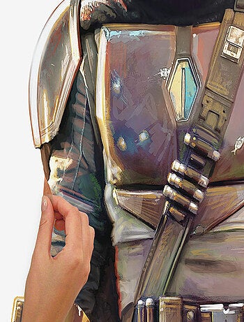 Sticker Géant repositionnable Din Djarin Mandalorian Disney 101 CM X 58 CM