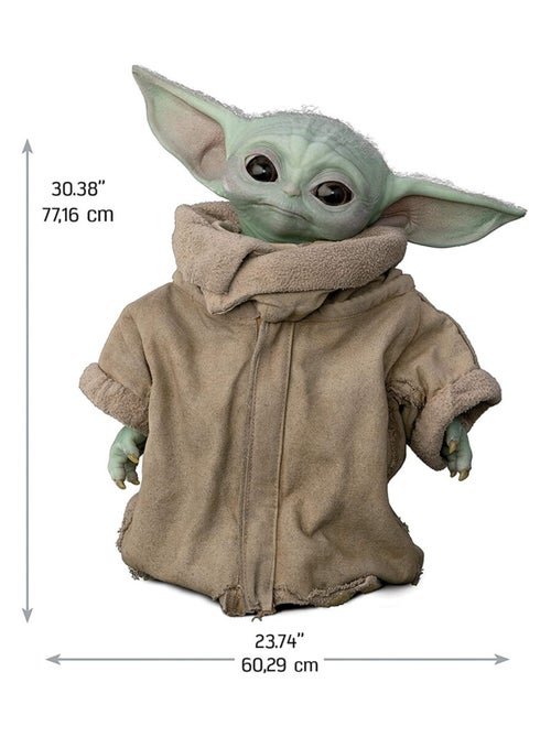 Sticker Géant repositionnable Disney Mandalorian Bébé Yoda alias Grogu debout 77 CM X 60 CM - Kiabi