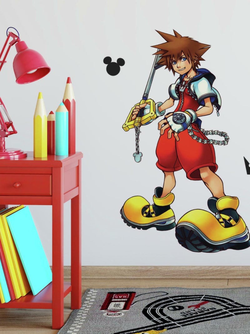 Sticker géant repositionnable Kingdom Hearts Sora DISNEY - 43x92cm Multicolore - Kiabi