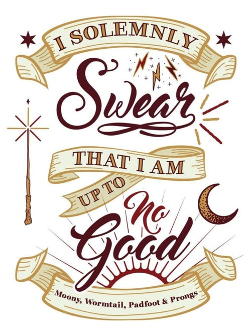 Sticker geant repositionnable La carte du Maraudeur Harry Potter 97,2CM X 43,8CM - Kiabi