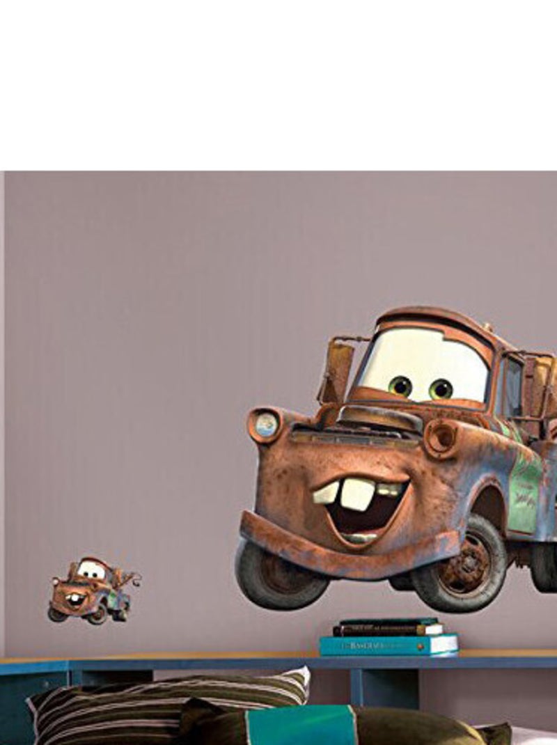 Sticker géant repositionnable Martin Disney Cars 45,7CM X 101,6CM Rouge - Kiabi