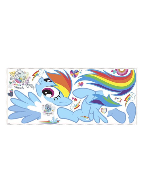 Sticker géant repositionnable Mon Petit Poney Arc-en-ciel 45,7CM X 101,6CM - Kiabi