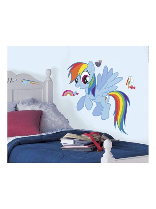 Sticker géant repositionnable Mon Petit Poney Arc-en-ciel 45,7CM X 101,6CM - Kiabi