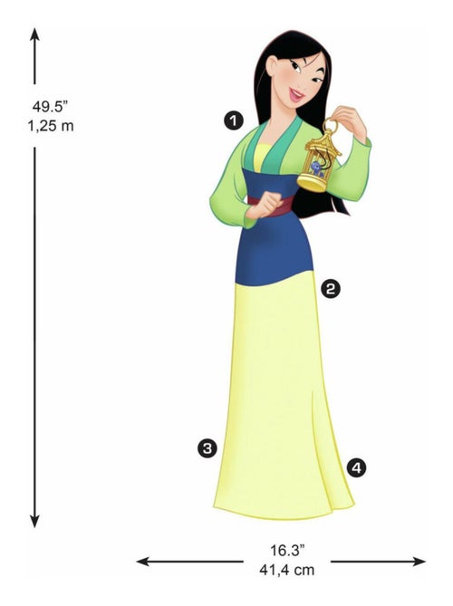 Sticker géant repositionnable Mulan DISNEY - Kiabi