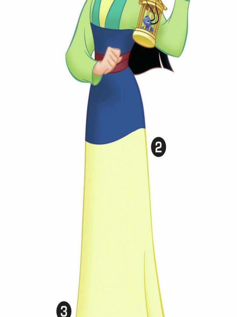 Sticker géant repositionnable Mulan DISNEY Multicolore - Kiabi