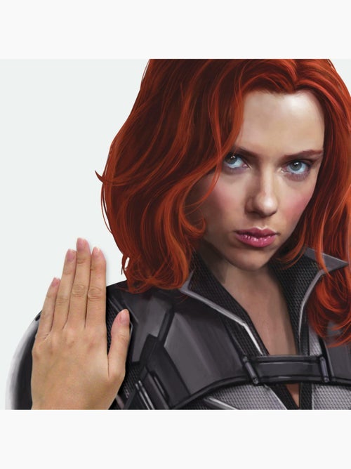 Sticker géant repositionnable noir Black Widow Marvel Avengers Disney - 62.23 cm, 50 cm - Kiabi