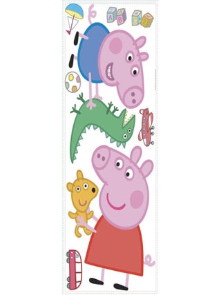Sticker géant repositionnable Peppa Pig et George Pig 45,7CM X 101,6CM