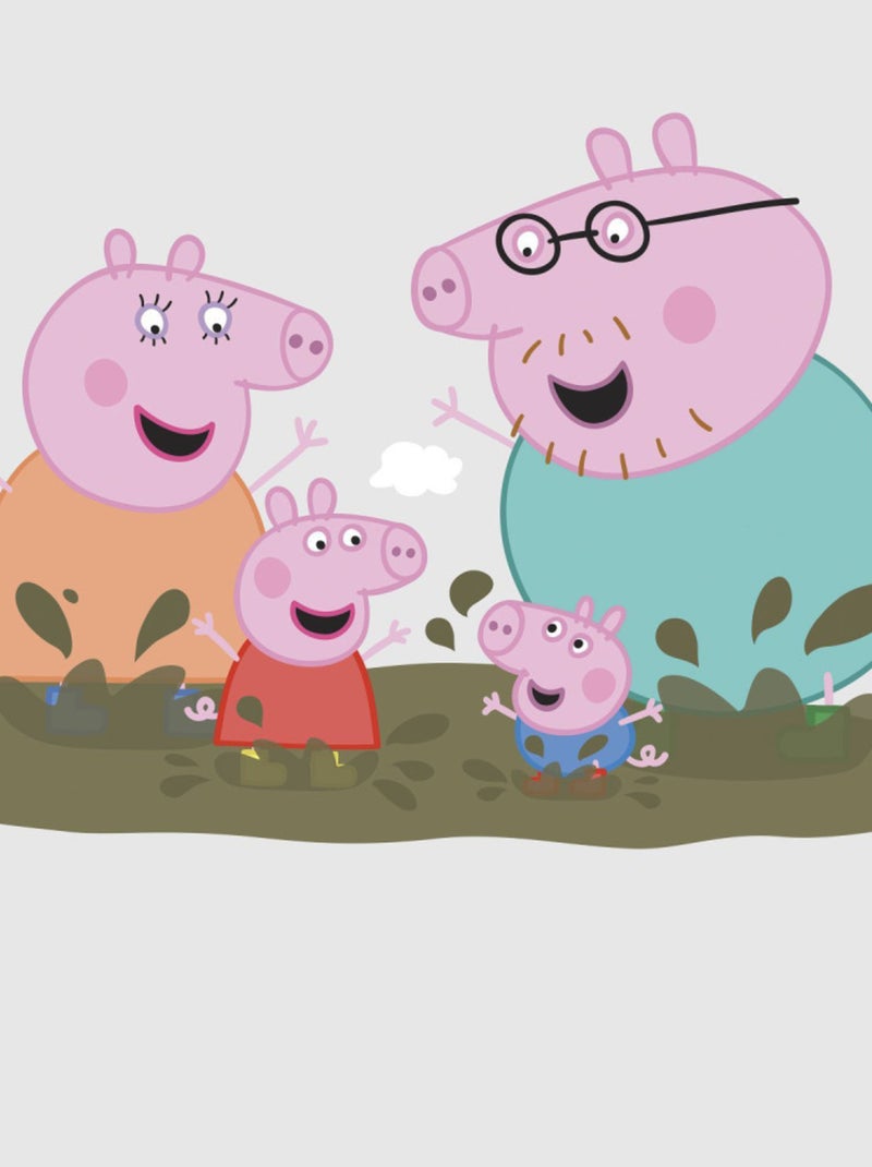 Sticker géant repositionnable Peppa Pig jouons dans la boue 45,7CM X 101,6CM Multicolore - Kiabi