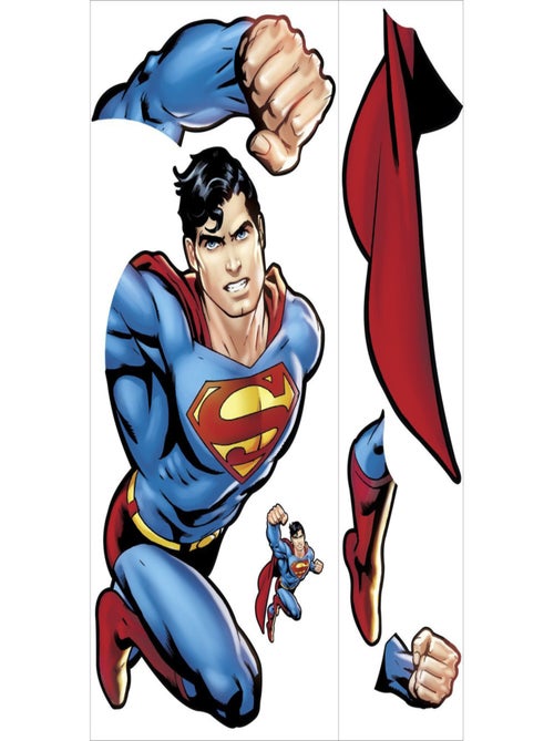 Sticker géant repositionnable Superman DC Comics 68,6CM X 101,6CM - Kiabi