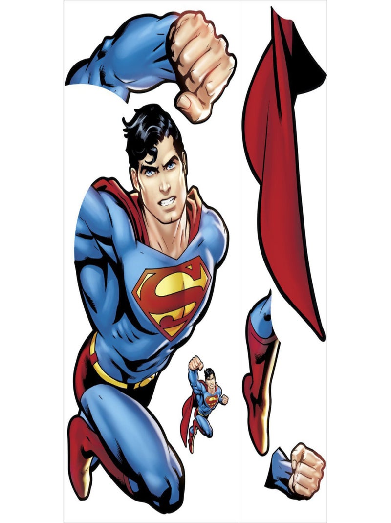Sticker géant repositionnable Superman DC Comics 68,6CM X 101,6CM Multicolore - Kiabi