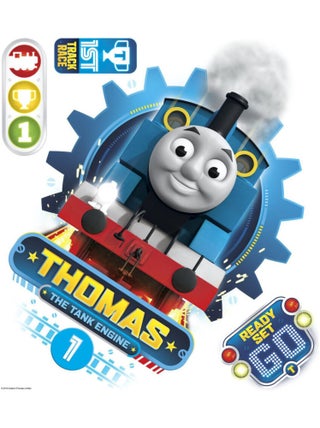 Sticker géant repositionnable Thomas et ses amis portrait de Thomas 45,7CM X 50,8CM