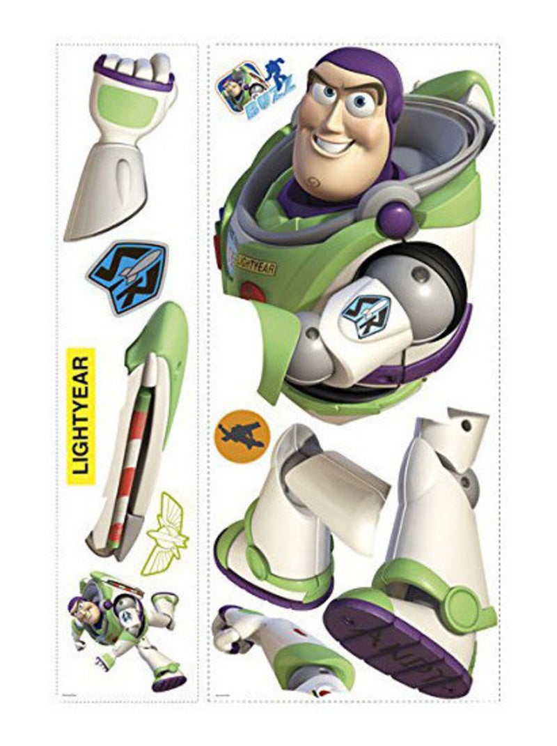 Sticker géant repositionnable Toys Story avec Buzz l'éclair de Disney Multicolore - Kiabi