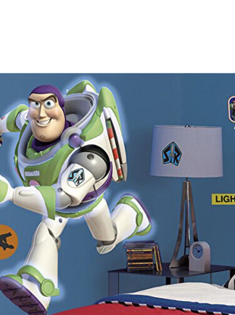 Sticker géant repositionnable Toys Story avec Buzz l'éclair de Disney Multicolore - Kiabi
