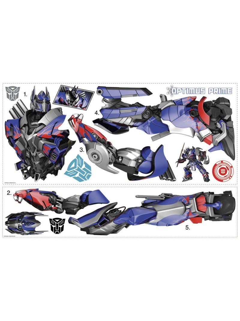 Sticker geant repositionnable Transformers Optimus Prime 68,6CM X 101,6CM Multicolore - Kiabi