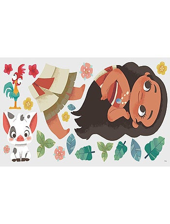 Sticker géant repositionnable Vaiana Vintage DISNEY - 48,7 cm x 63,5 cm