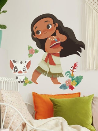Sticker géant repositionnable Vaiana Vintage DISNEY - 48,7 cm x 63,5 cm