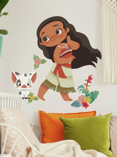 Sticker géant repositionnable Vaiana Vintage DISNEY - 48,7 cm x 63,5 cm - Kiabi
