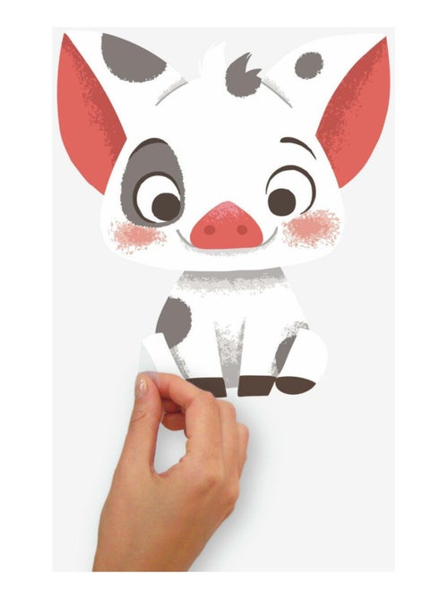 Sticker géant repositionnable Vaiana Vintage DISNEY - 48,7 cm x 63,5 cm - Kiabi