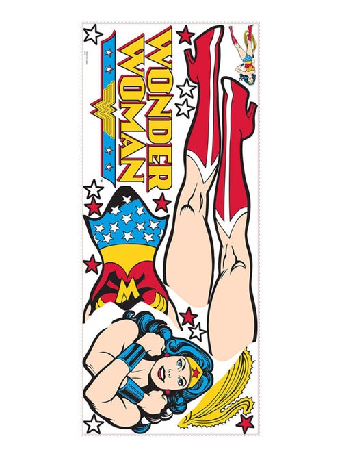 Sticker géant repositionnable Wonder Woman DC Comics 45,7CM X 101,6CM - Kiabi