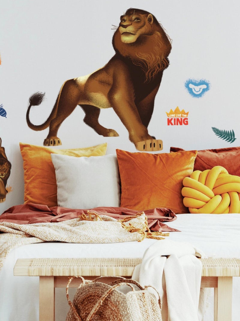 Sticker Geant Simba Film Le Roi Lion Disney 64 X 66 Cm Multicolore - Kiabi