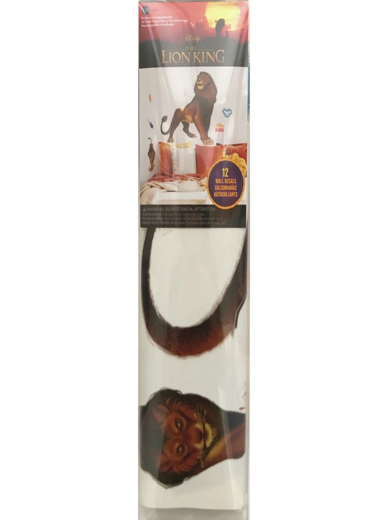Sticker Geant Simba Film Le Roi Lion Disney 64 X 66 Cm Multicolore - Kiabi