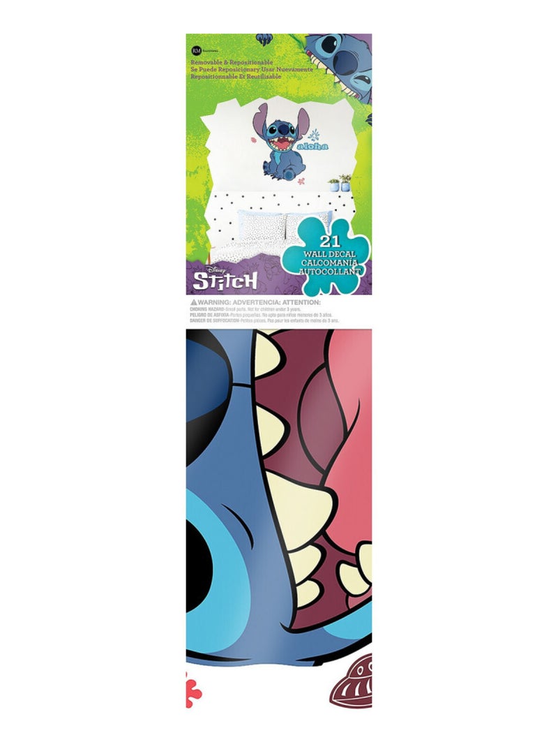 Sticker géant Stitch assis Multicolore - Kiabi