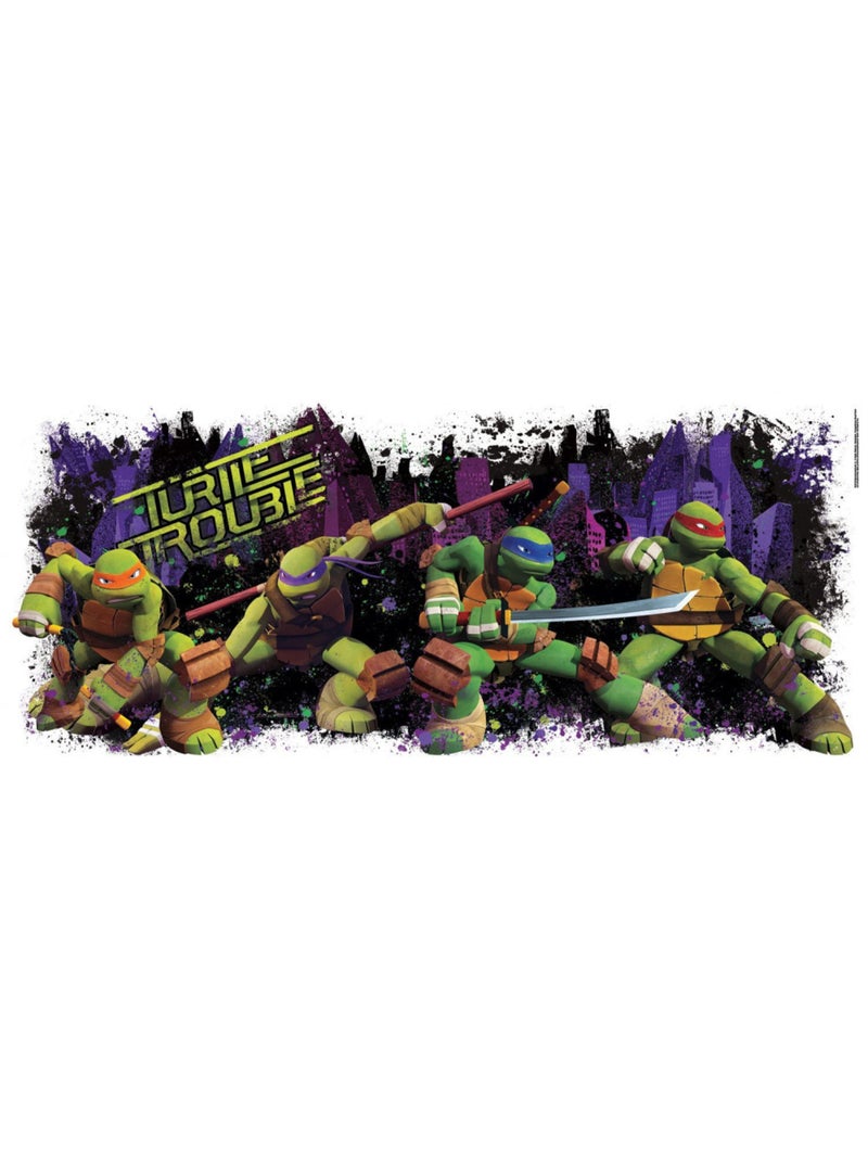 Sticker géant Street Tortues Ninja Nickelodeon Jaune - Kiabi