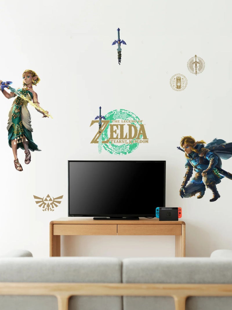 Sticker géant Zelda et Link - Jeu vidéo Zelda Tears of the Kingdom Multicolore - Kiabi