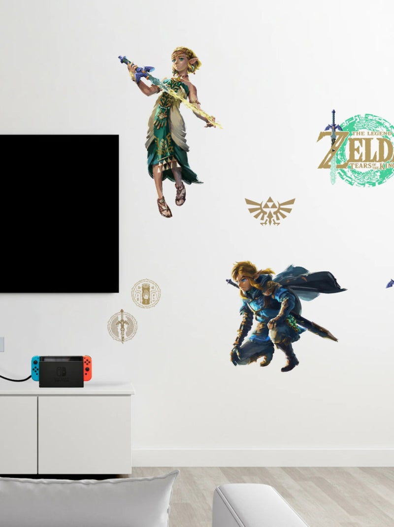 Sticker géant Zelda et Link - Jeu vidéo Zelda Tears of the Kingdom Multicolore - Kiabi