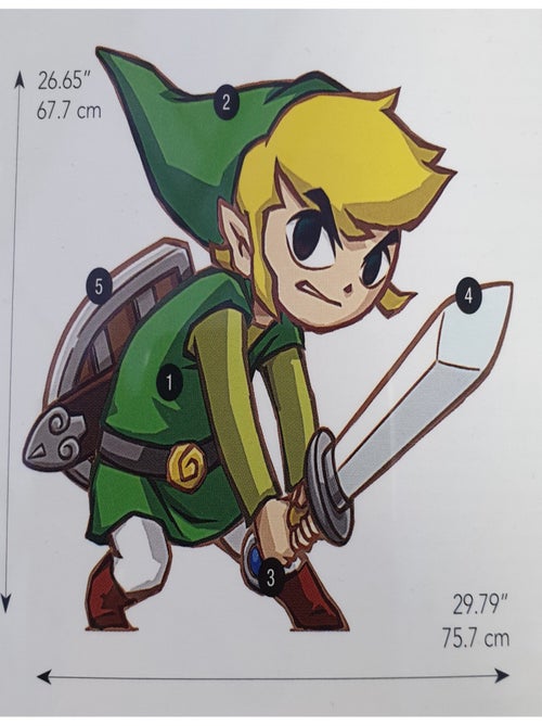 Sticker géant Zelda Spirit Tracks 67x75 cm - Kiabi
